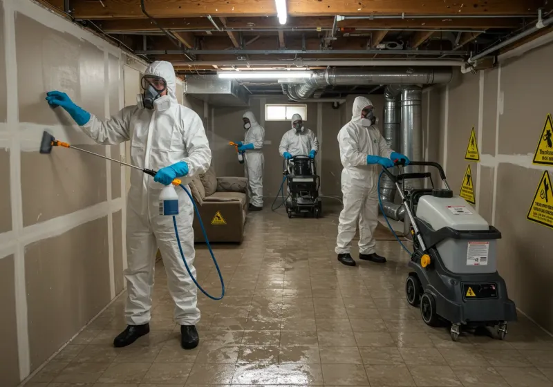 Basement Moisture Removal and Structural Drying process in Chouteau County, MT